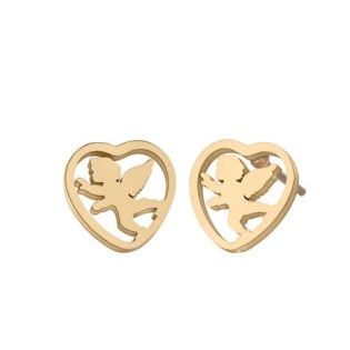 Boucles d'oreilles coeur d'ange